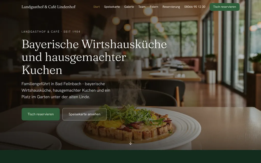 Vorschau der Website von Landgasthof Lindenhof